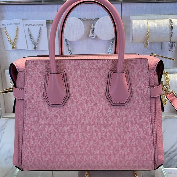 MICHAEL Michael Kors Mercer Small Top Zip Logo Belted Satchel
Carnation
NWT - Picture 7 of 16